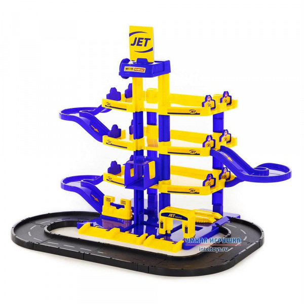 Игровая парковка JET, 4-уровневая с дорогой, Полесье фото 6