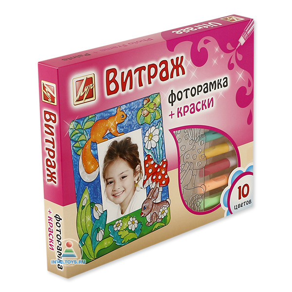 Color Kit Часы витражные Маки