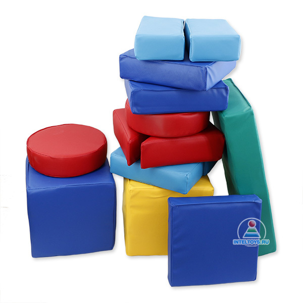 Напольный конструктор из мягких модулей для детей, 14 элементов фото 2