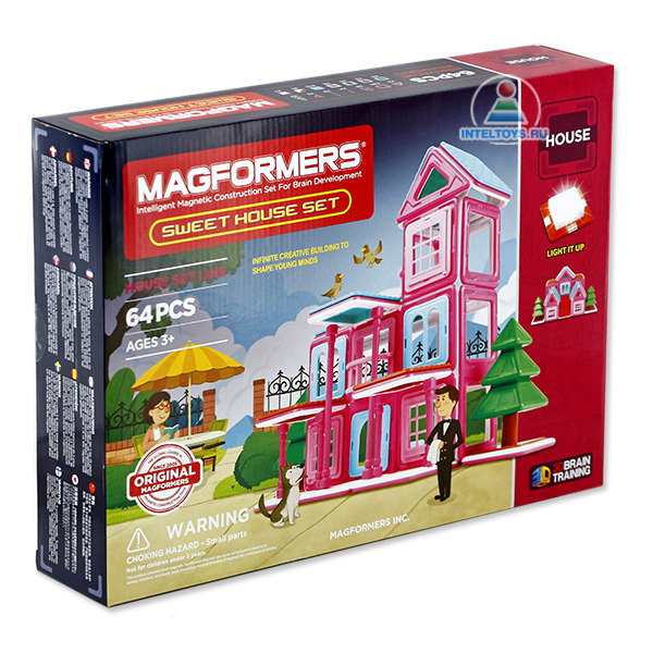 Конструктор Магформерс для девочек (Magformers) Sweet House Set, 64 детали фото 1
