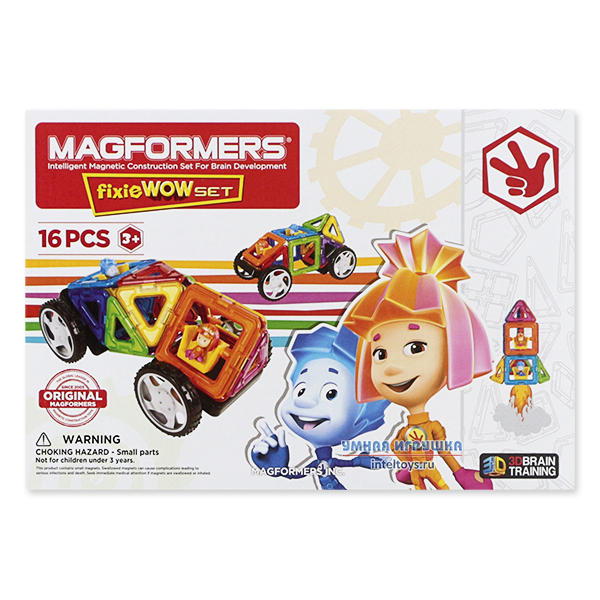 Магнитный конструктор Magformers «Fixie WOW Set» 770001 Фиксики, 16 ...