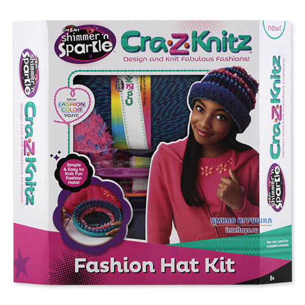Набор для вязания шапки «Feshion Hat Kit», Cra-Z-Knitz (Крейзи Нитс)
