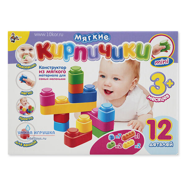 Конструктор «Мягкие кирпичики», Десятое королевство, 12 деталей