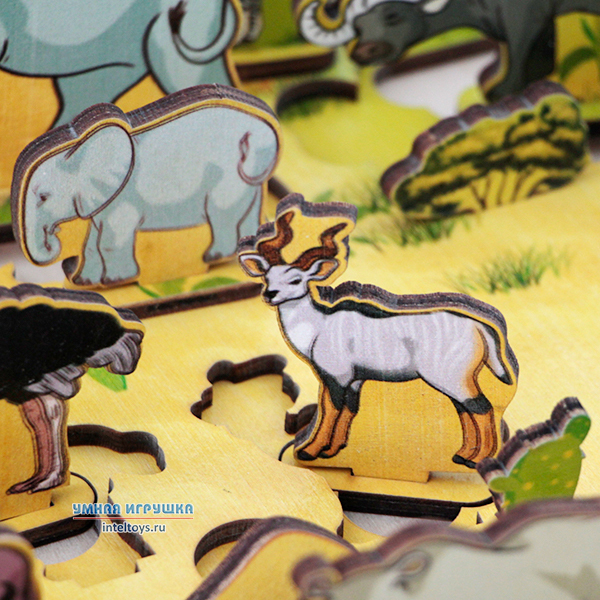 7990 /25. Водопой игра. Животные африки для детей. Водопой игра. Мозаика лимпопо крона.