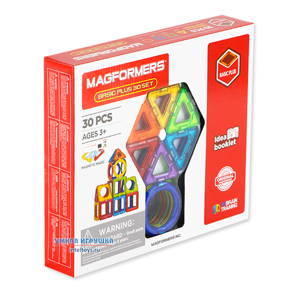 Конструктор Магформерс (Magformers) «Basic Plus 30 Set», 30 деталей ...
