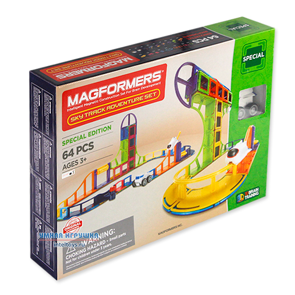 Конструктор Магформерс (Magformers) «Sky Track Adventure Set», 64 ...