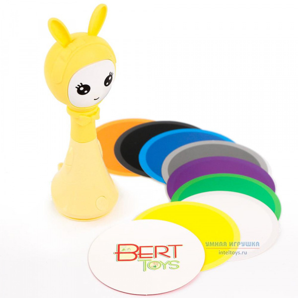 Интерактивная развивающая игрушка «Зайчик Няня» (желтый), Bert Toys