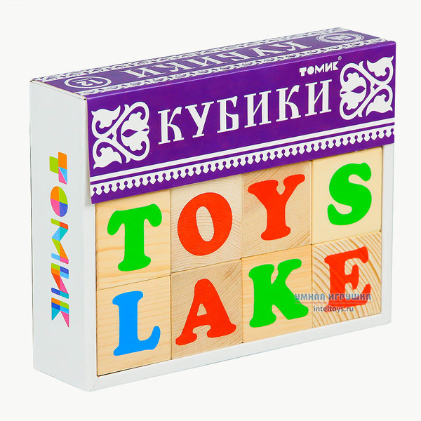 Кубики «Английский алфавит», 12 штук, Томик фото 1