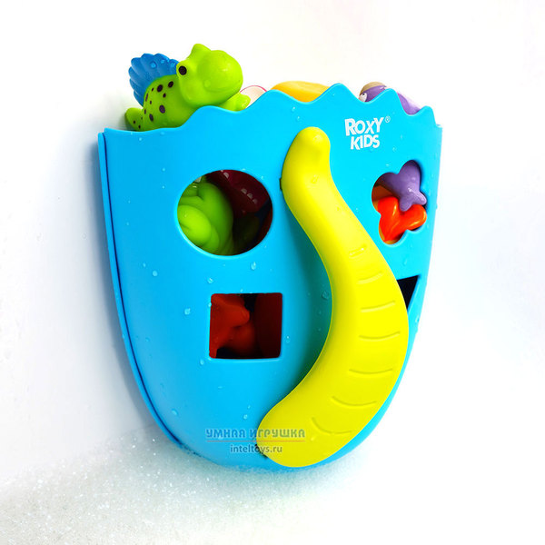 Органайзер-сортер для игрушек в ванную «Dino» (голубой), Roxy Kids (Рокси Кидс) фото 7