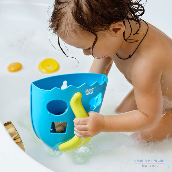 Органайзер-сортер для игрушек в ванную «Dino» (голубой), Roxy Kids (Рокси Кидс) фото 8