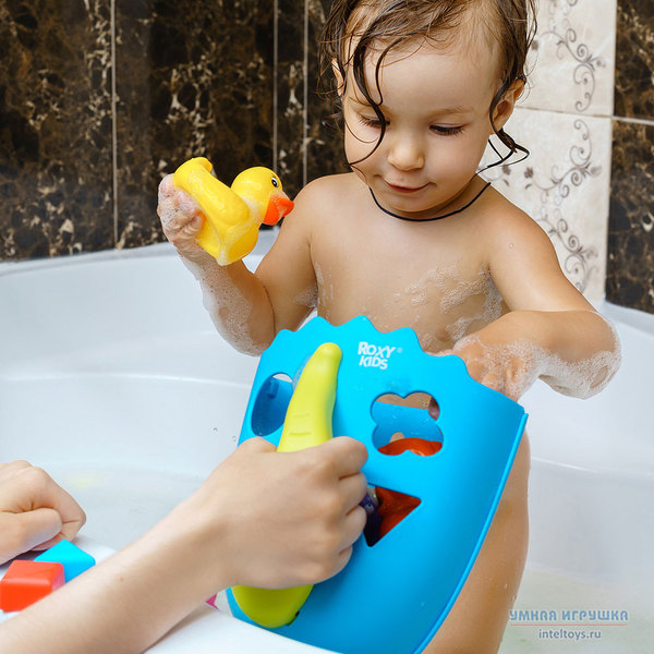 Органайзер-сортер для игрушек в ванную «Dino» (голубой), Roxy Kids (Рокси Кидс) фото 9