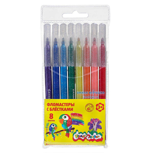 Фломастеры с блестками, 8 цветов, Каляка-Маляка купить в Москве, Нижнем ...