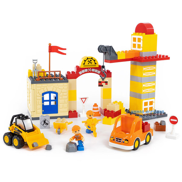 Конструктор Макси «Строительная фирма», Полесье, 90 элементов фото 3