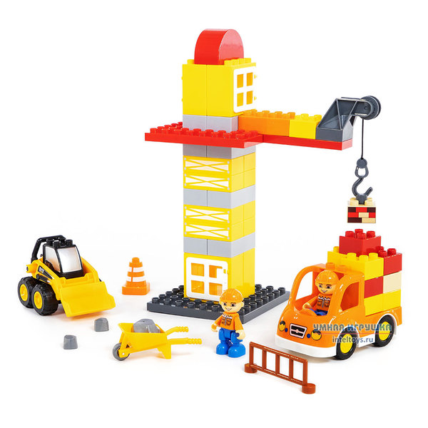 Конструктор Макси «Строительная фирма», Полесье, 90 элементов фото 5