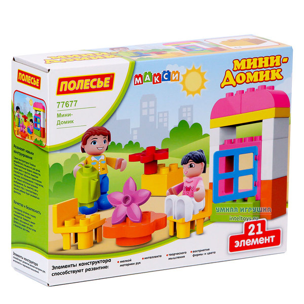Конструктор Макси Полесье «Мини-домик», 21 элемент фото 2