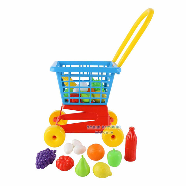 Детская тележка с продуктами «Супермаркет №1», Полесье фото 1