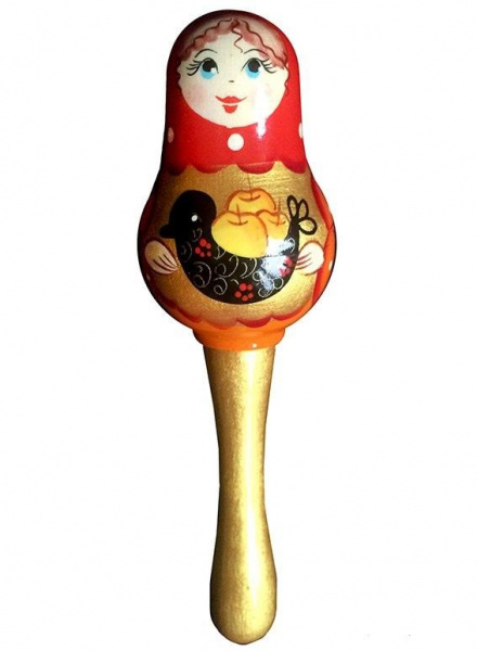 Девочка с яблочками погремушка