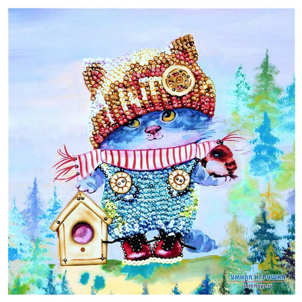 Озорной котенок на холсте  фото 8