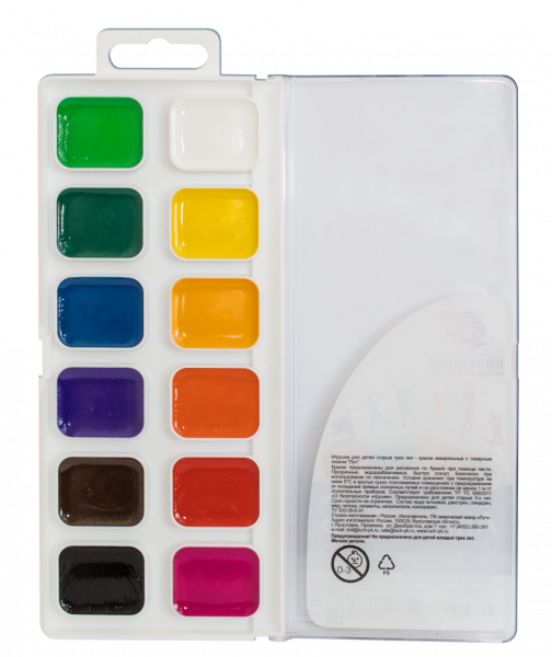 Акварель Классика 12 цв. без кисти*** фото 1