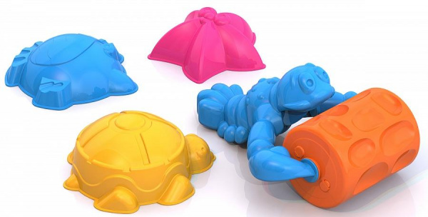 Набор для песка № 129 (валик-рак, формочки), Нордпласт