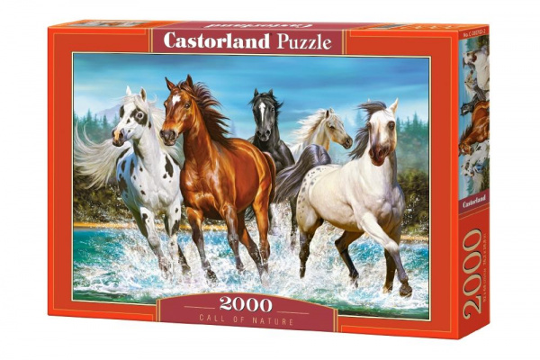 Пазл "Бегущие лошади" 2000 деталей, CastorLand