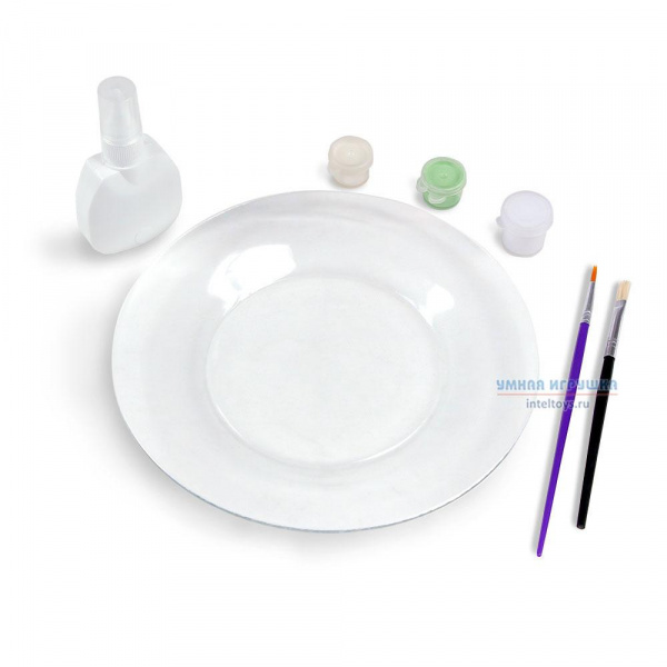 Мечта о небе Декупаж тарелки фото 3