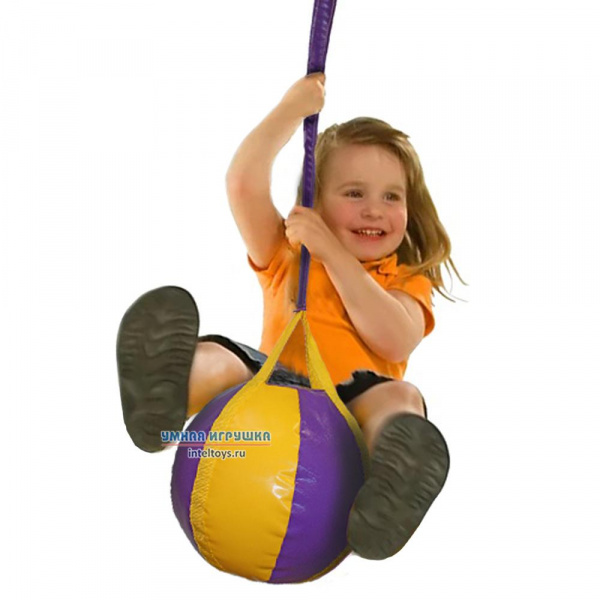 Подвесные качели-шар Belon familia (фиолетово-желтые), 30 см купить в ...