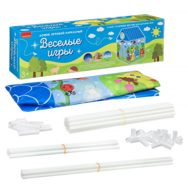Веселые игры Зверята Домик каркасный Bondibon фото 1
