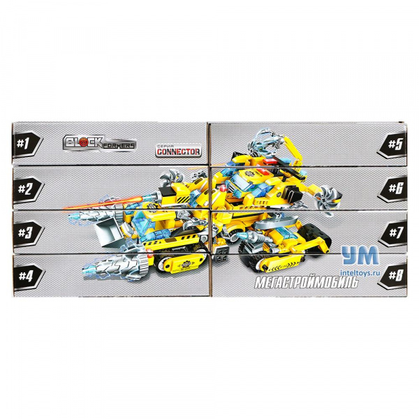 Конструктор-трансформер Blockformers «Мегастроймобиль», 1TOY, в ассортименте