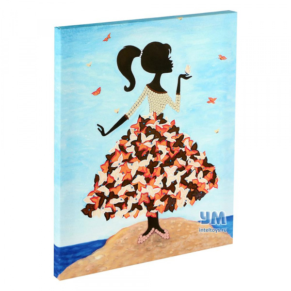 Мозаика Девочка с бабочками  фото 3