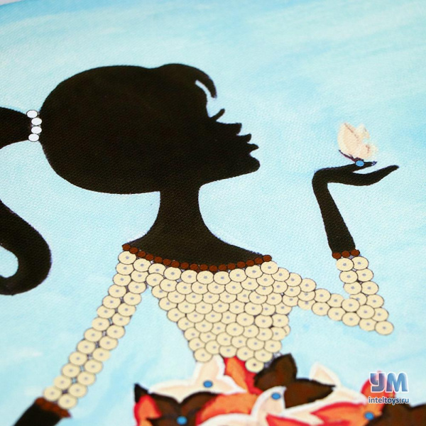 Мозаика Девочка с бабочками  фото 4
