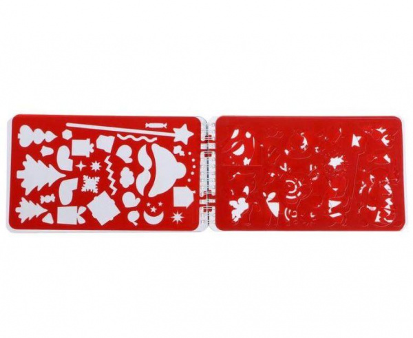 Дедушка Мороз Новогодний альбом с трафаретами и наклейками фото 2