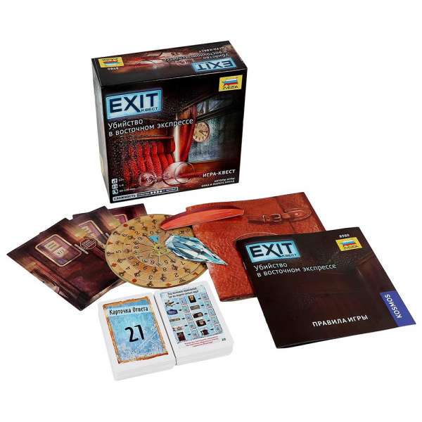 Настольная игра ZVEZDA Exit-Квест «Убийство в восточном экспрессе ...