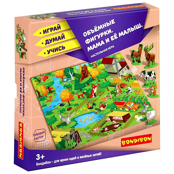 Настольная игра «Объемные фигурки. Мама и ее малыш», Bondibon 