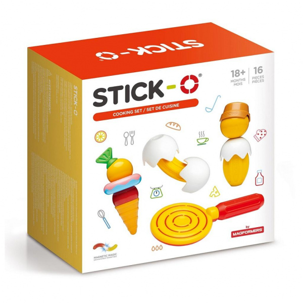 Магнитный конструктор STICK-O «Cooking Set», 16 деталей