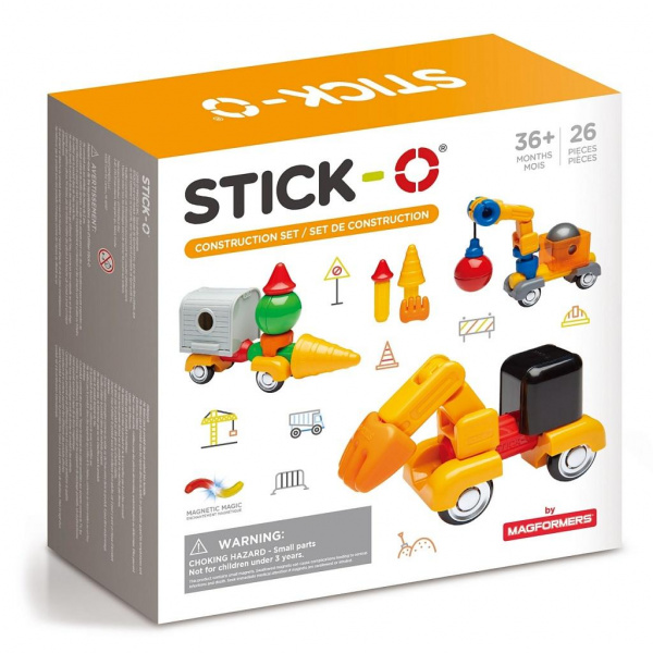 Магнитный конструктор STICK-O «Construction Set», 26 деталей