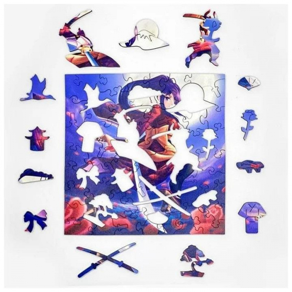 Мечи и розы Деревянный пазл Citypuzzles фото 2