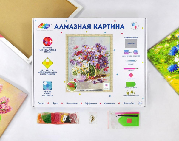 Хрупкое очарование Алмазная картина на подрамнике 40х50