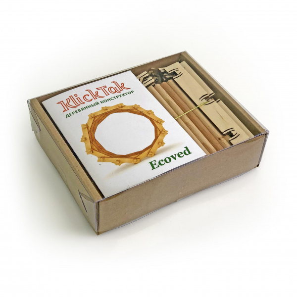 Деревянный 3D-конструктор Klick Tak Ecoved (Кликтак Эковед) фото 4