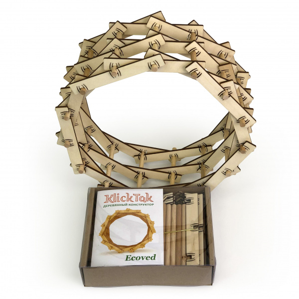Деревянный 3D-конструктор Klick Tak Ecoved (Кликтак Эковед)