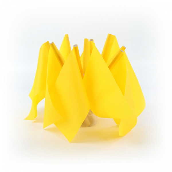 Детские флажки на деревянной палочке Ecoved (Эковед), желтые (10 штук)