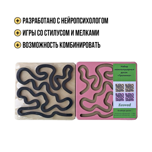 Комплект вкладышей для межполушарной доски №4 фото 2