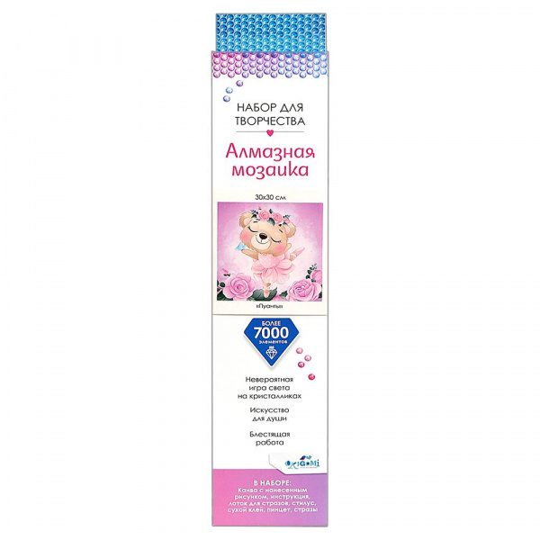 Алмазная мозаика на канве «Пушистые зверьки – Пуанты» 30х30 см, Origami