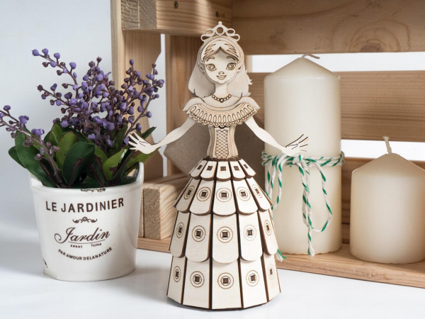 Подвижный деревянный 3D-конструктор Принцесса фото 3