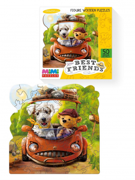 Деревянные пазлы Лучшие друзья фото 3