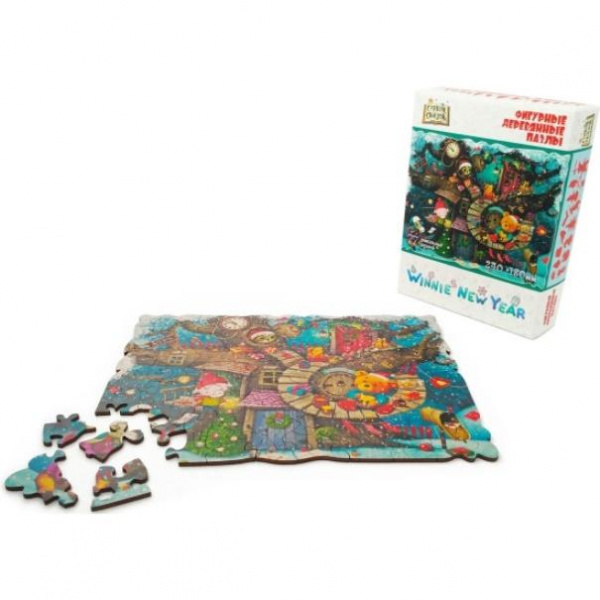 Новый год Деревянный пазл Citypuzzles фото 3