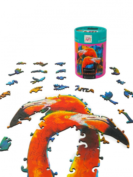 Деревянные пазлы Фламинго фото 2