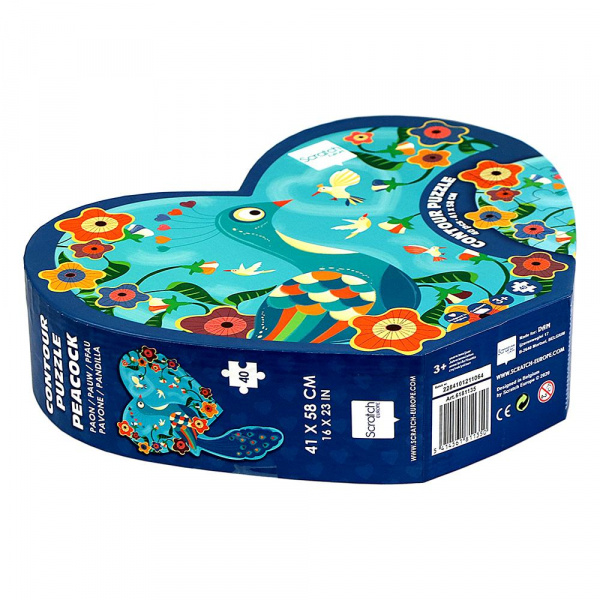 Контурный пазл Павлин фото 1