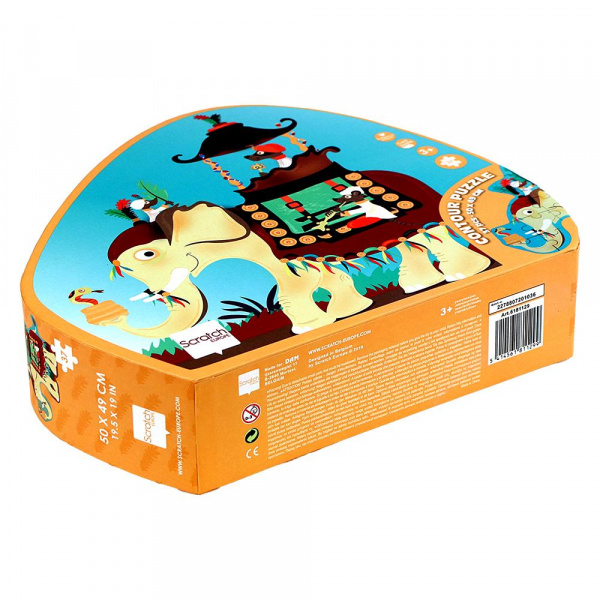 Контурный пазл Слон фото 1