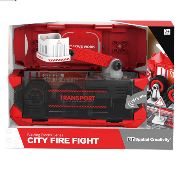 Пожарное депо 52 дет (отвертка, звук) Игровой набор-конструктор Lei Meng фото 1